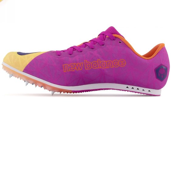 New Balance Track Field Shoes sz W9.5 / M8 Unisex MD500 V8 Spikes Yellow Purple - Picture 5 of 15